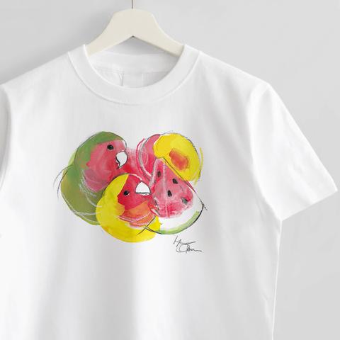 Tシャツ（オクムラミチヨ / コザクラインコさんとすいかとすもも）