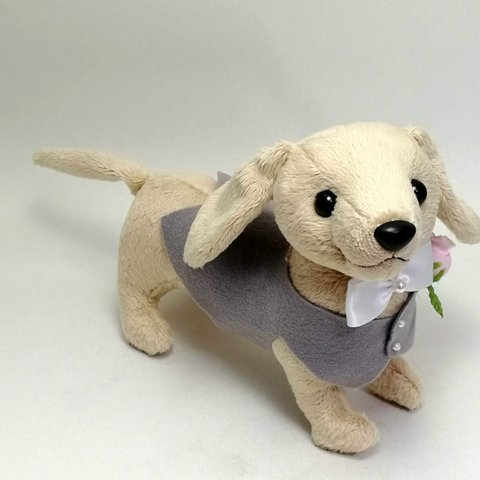 ウェルカムドッグ新郎・ミニチュアダックスフンド / カラー選べる / 犬のウェルカムドール 【受注製作】