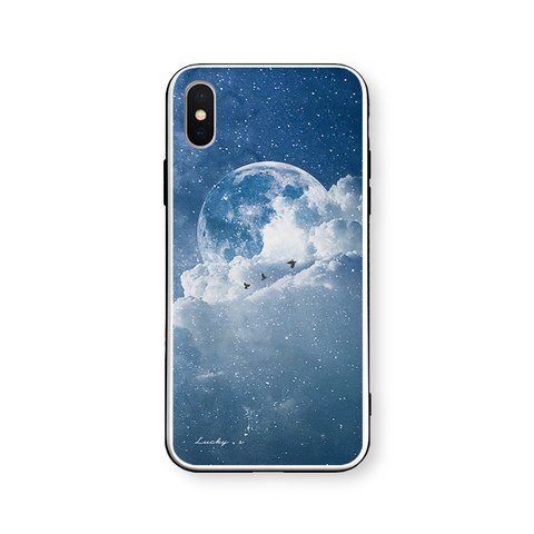 夏雲 ＊Night＊【強化ガラス × TPUケース】iPhone13Pro/iPhone11/iPhoneXS/その他iPhoneケース