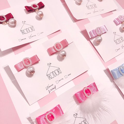 ♡リボンパール🎀ペットearring