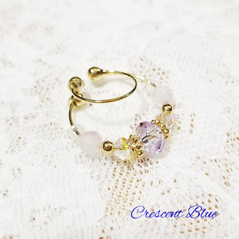 Seven Colors🌈Crystal　イヤーカフ　バイオレット