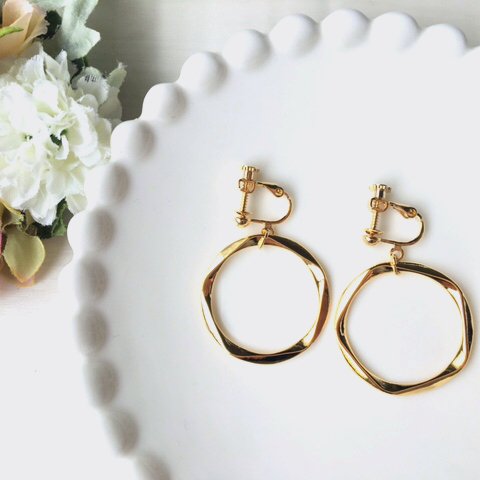 マットも追加♡ゴールドリングearring