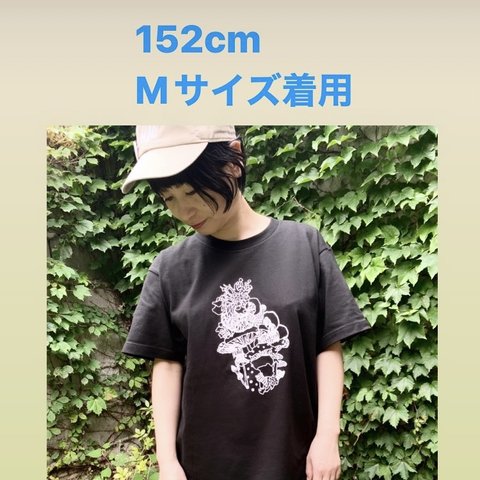 菌界エントランス Tシャツ　黒