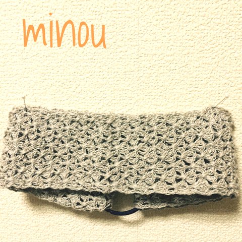 リネン(麻)の手編みターバン/minou