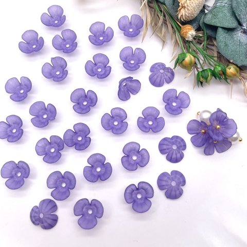 【24個 180円】【brsr7897acrc】オリジナル 手染めビーズ【11mm】flour beads