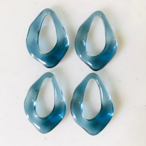 Clear Blue Drop Pendant Tops