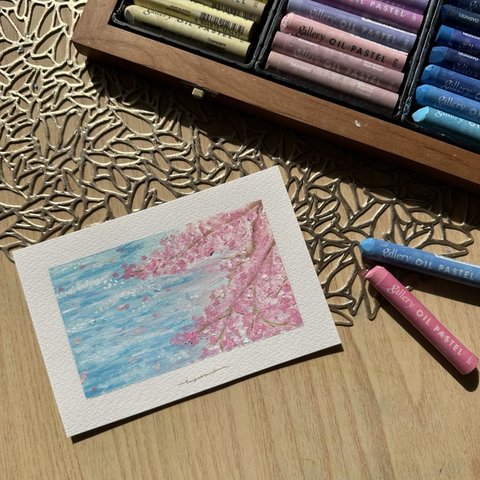 『原画』桜と水面