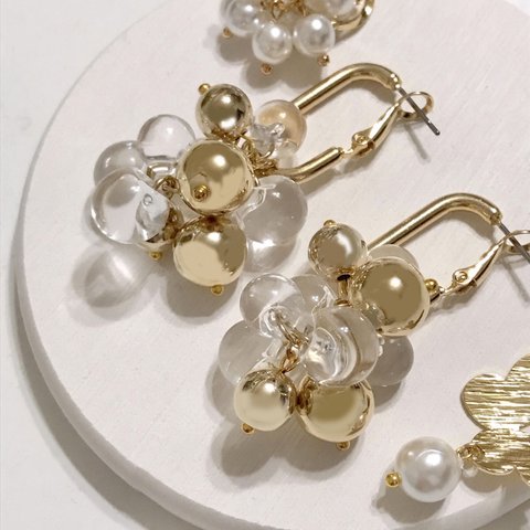 no.001 Gold & Clear Drops  クリア&ゴールド