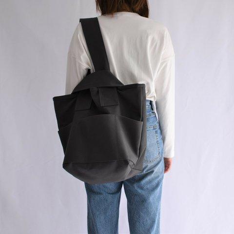 CLOUCHY SHOULDER BAG（チャコール/グレー）