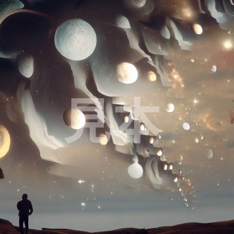 【宇宙の夜空】デジタル アート インテリア ポスター