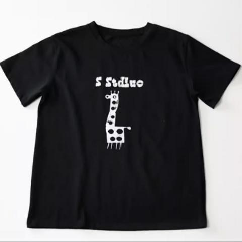 デザイン感 プリント 純綿 Tシャツ ゆったり とした トップス
