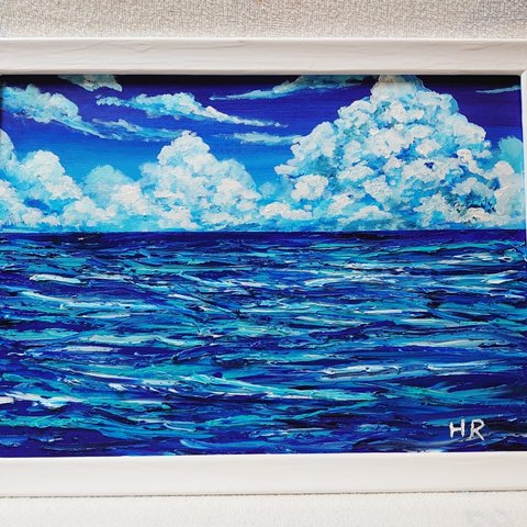 油絵 絵画 【大海】【Ａ3判】