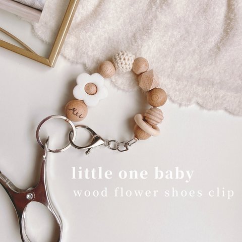 wood  flower shoes clip シューズクリップ　マルチクリップ