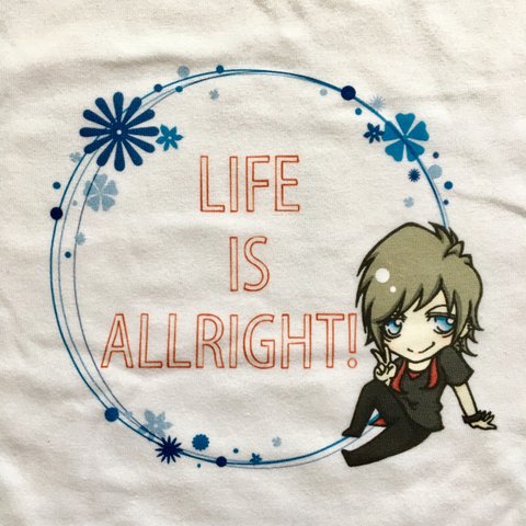 オリジナルイラストプリントTシャツ†LIFE†♡キラキラポストカードセット付き♡