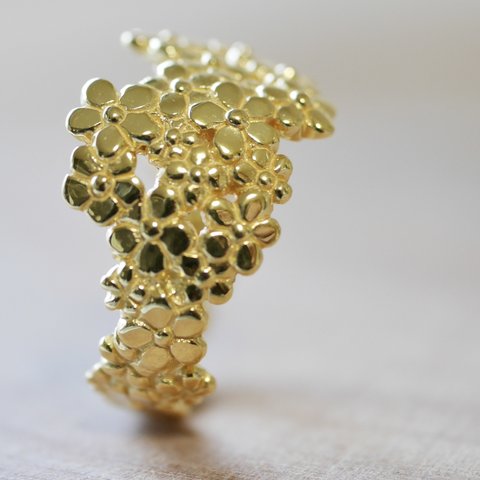 『ｷﾝﾓｸｾｲ』金木犀の指輪 プラチナ K18ゴールド SV925 ファッションリング 結婚指輪のオーロ