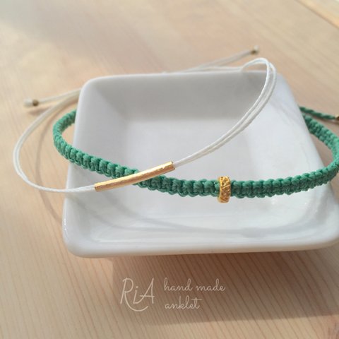 set(white+green) anklet