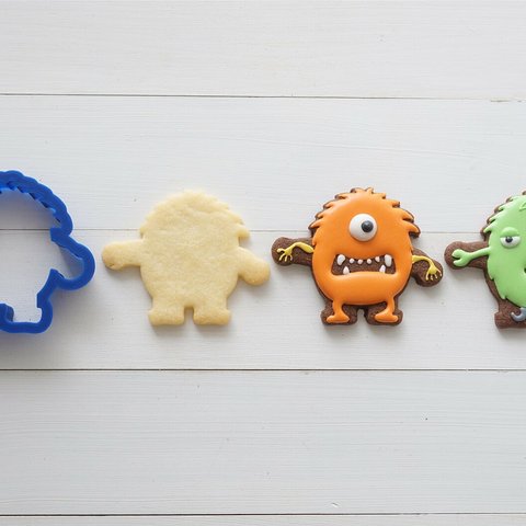 モンスター②【縦 約6cm】クッキー型・クッキーカッター