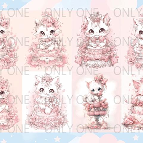 CUTE CAT Vol.2　コラージュシート　デザインペーパー