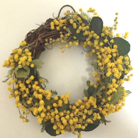 mimosa mini wreath(10cm)