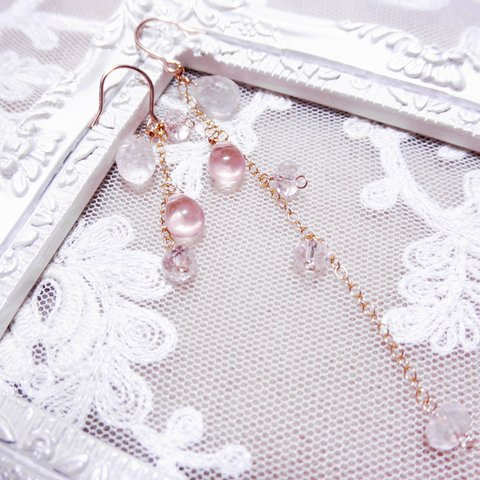 スウィートローズピアス Sweet Rose earrings（14kgf） P0067 