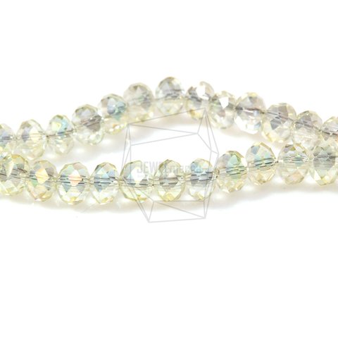 GLA-100-G【100個入り】クリスタルロンデルビーズ,Faceted Crystal Rondelle Bead