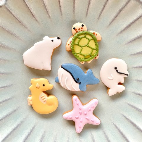 Tibi　Dセットのクッキー型　6個セット「水族館シリーズ」～海のゆかいな仲間たち〜　