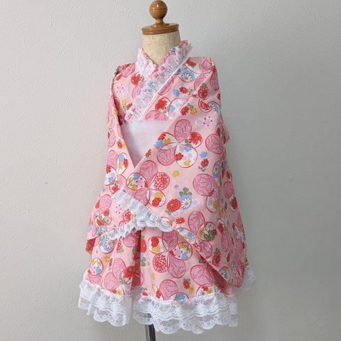 着物ドレス*桜*ピンク*100