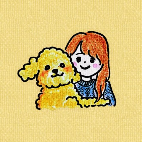 【データ納品】🌹似顔絵アイコン🌹〜ゆるくてかわいいイラスト〜SNSアイコンや名刺用のイラスト、贈り物に♡（ペット、好きな動物も対応OKです）