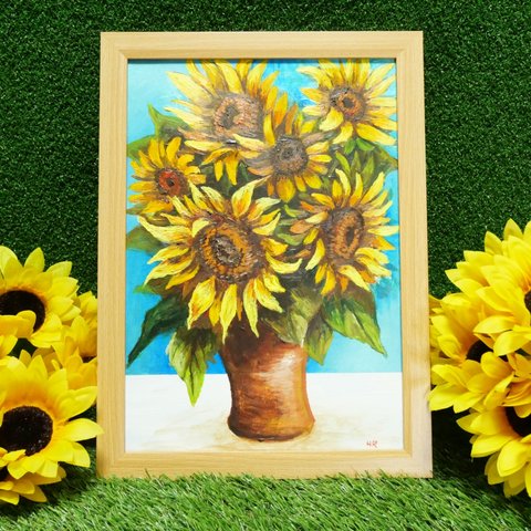 油絵 絵画 【sunflower】