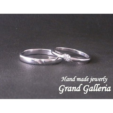 pt900 プラチナ900 マリッジリング 結婚指輪 ダイヤモンド Grand Galleria