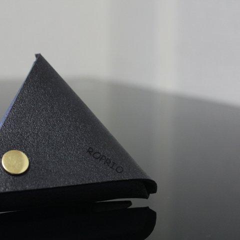 三角形のコインケース　-black-