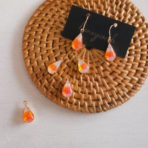 14kgf  Vintage Orange Opal Sabrinaピアス