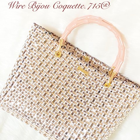 Ｃoquette tote  A4  ラメルヘンテープ