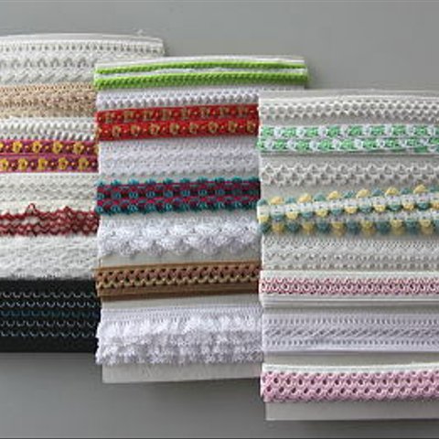 1m×8本＊カラフルなポリエステルレースセット＊柄おまかせ  Colorful polyester lace set  1m×８pcs