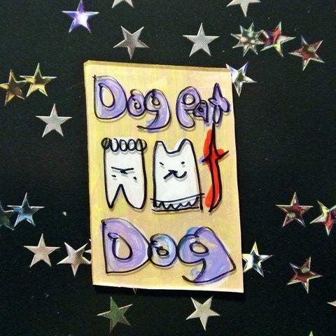 ザッシュくん『dog eat dog』バッヂ★犬 ゆる メッセージ ブローチ 