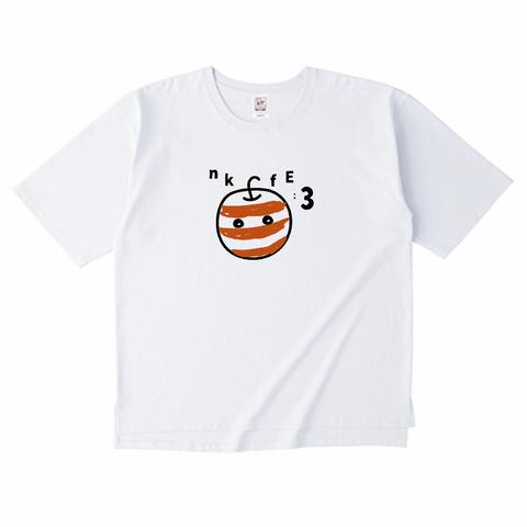 nkfE:3/オーバーサイズ/ビッグシルエット/Tシャツ/オレンジアップル/メンズ