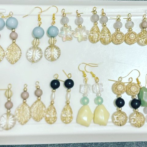 ハンドメイドピアス(イヤリング)12点セット