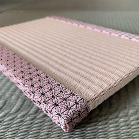  装飾カラーミニ畳～麻の葉ピンク～ 
