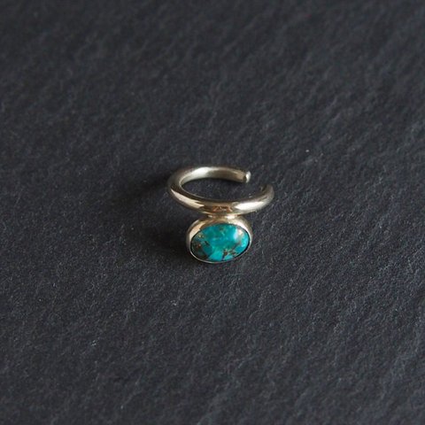 【受注制作】Hitotsubu Ear Cuff - Turquoise