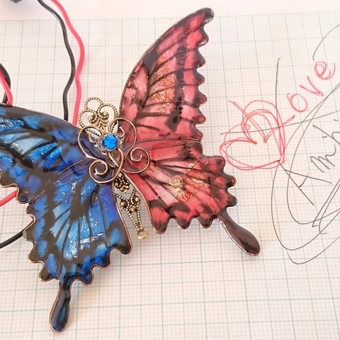 命の蝶のバレッタ　～Ambivalent〜（hair ornaments of「life of butterfly」〜Ambivalent〜）.
