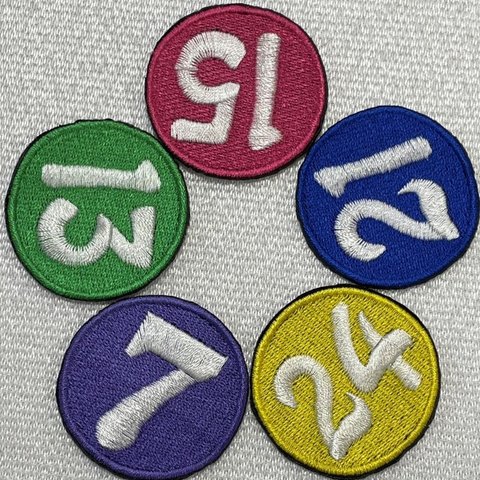 カラフル刺繍シールワッペン　ワンポイント　アップリケ