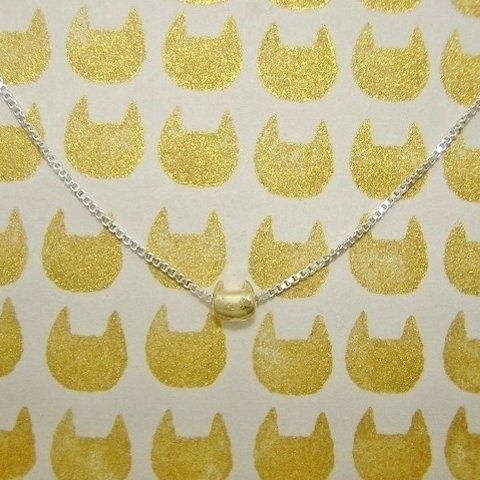 cubineco K18 ( 猫 ネコ ねこ キャット ネックレス K18ゴールド シルバー 925 シンプル )