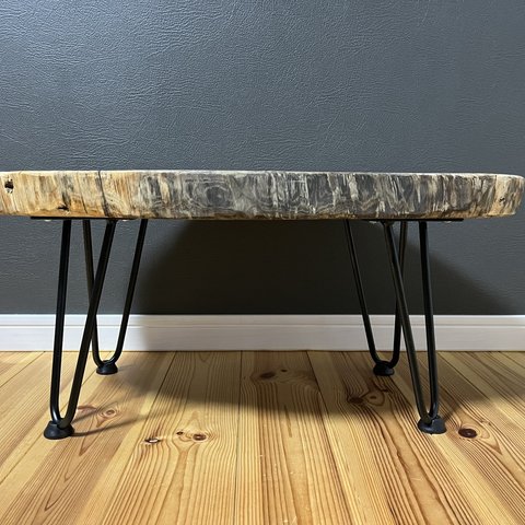 ローテーブル　ケヤキ　欅　輪切り　一枚板　サイドテーブル　ちゃぶ台  テーブル
