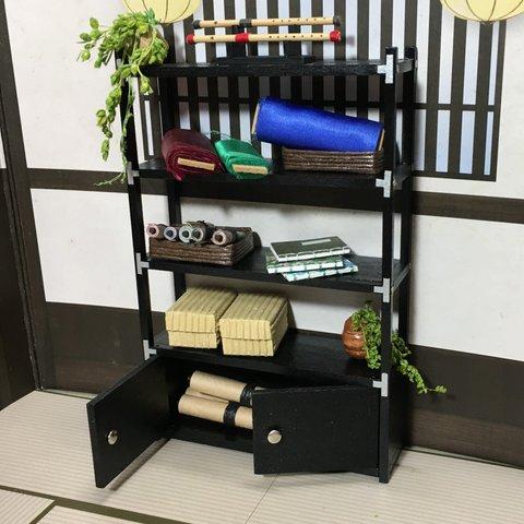 古書棚　参型（1/12）ミニチュア家具