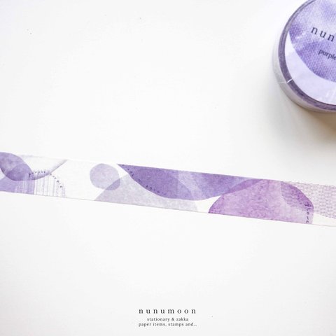 nunumoon original　コラージュ風　マスキングテープ　purple dream　11059