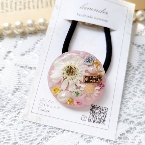 アウレット品　お花沢山　レジンヘアゴム92