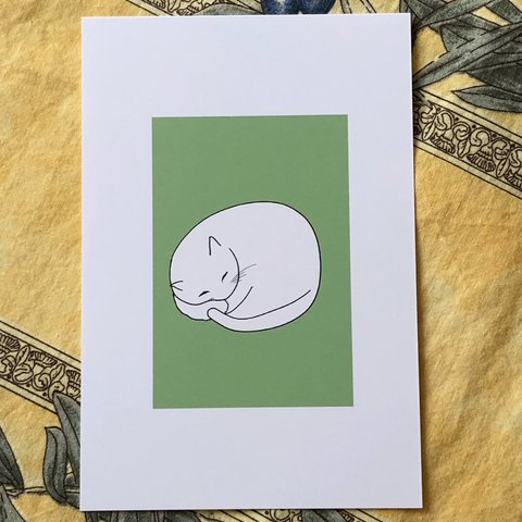 「眠る猫」ポストカード2枚セット