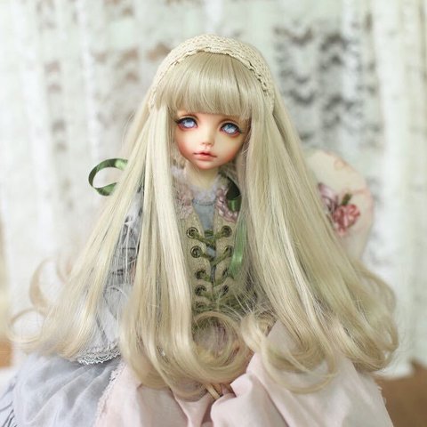 BJD 1/3 1/4  1/6人形 ドール用ウィッグ カツラ 耐熱 ハンドメイドzxww-381