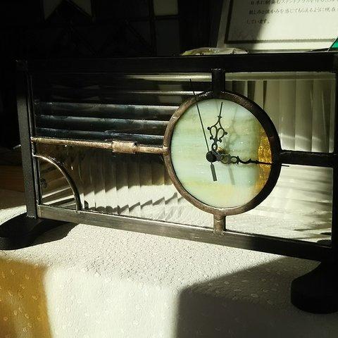 ステンドグラスの壁掛け＆置き時計
