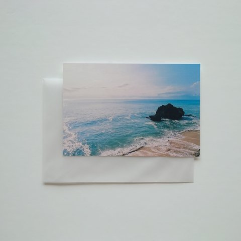 海　グリーティングカード　ポストカード　写真　クリアカラー